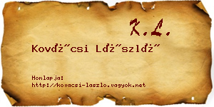 Kovácsi László névjegykártya
